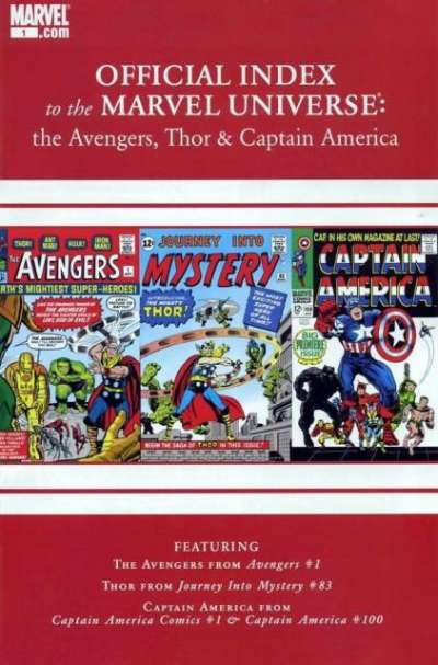 Avengers Thor & Captain America: Official Index to the Marvel Universe #1