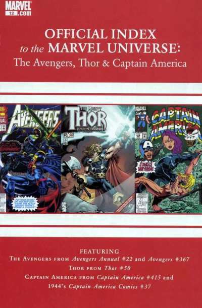 Avengers Thor & Captain America: Official Index to the Marvel Universe #12