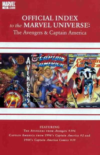 Avengers Thor & Captain America: Official Index to the Marvel Universe #13