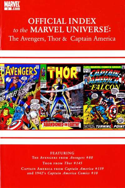 Avengers Thor & Captain America: Official Index to the Marvel Universe #3