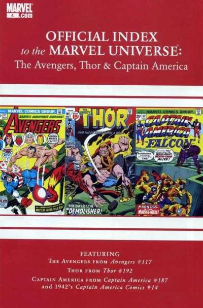 Avengers Thor & Captain America: Official Index to the Marvel Universe #4