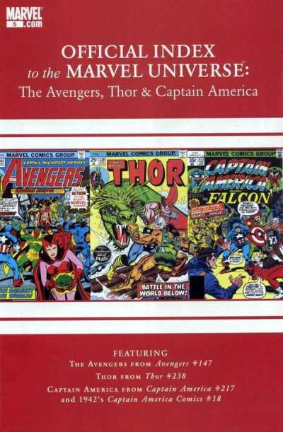 Avengers Thor & Captain America: Official Index to the Marvel Universe #5