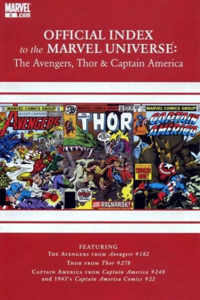 Avengers Thor & Captain America: Official Index to the Marvel Universe #6