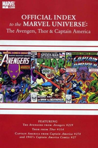 Avengers Thor & Captain America: Official Index to the Marvel Universe #7