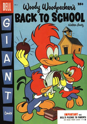 Dell Giant Comics: Woody Woodpecker Back to School #4