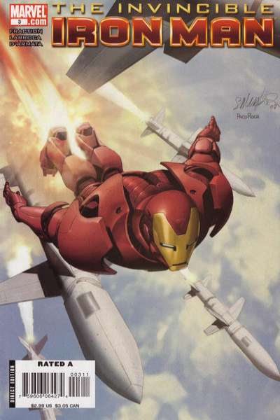 Invincible Iron Man 2008 Series Larroca cover #3