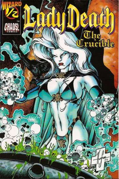 Lady Death: The Crucible Wizard 1/2 Issue is #1/2 Cloth Variant #0