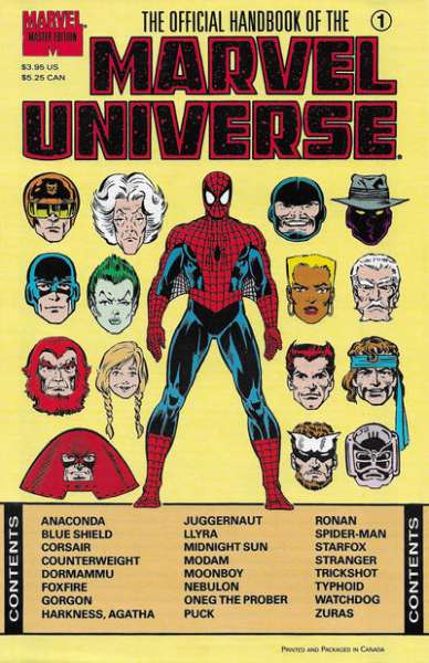 Official Handbook of the Marvel Universe Master Edition #1