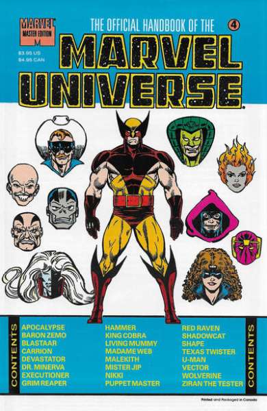 Official Handbook of the Marvel Universe Master Edition #4