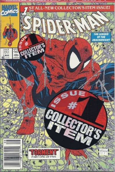 Spider-Man 1990 Series Green bagged newsstand #1
